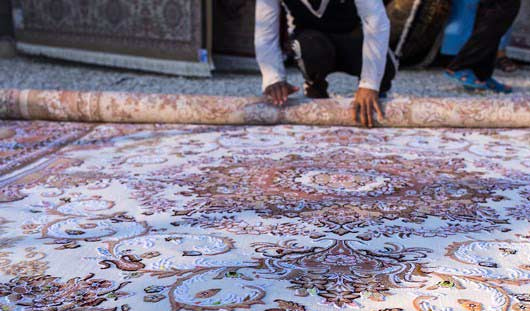 روش اصولی لول کردن قالی در قالیشویی عباس آباد